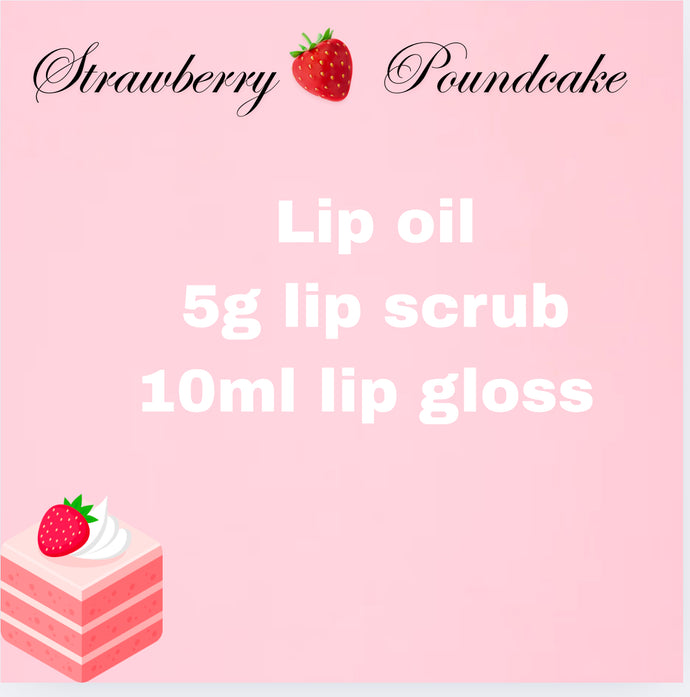 Strawberry 🍓 poundcake lip bundle